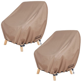 ULTCOVER waterproof patio chair cover for deep-seat chair protects from rain and dust.