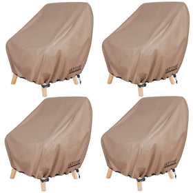 ULTCOVER waterproof patio chair cover protecting a deep-seat chair up to 28x30x32 inches.