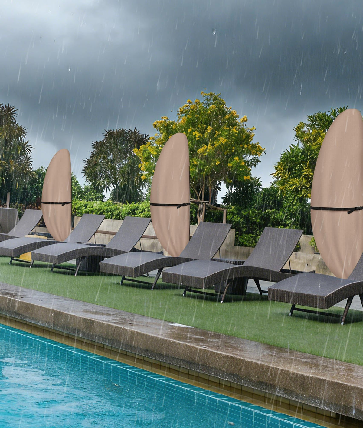 Weather-ready finish reduces exposure to rain, dust, and sun in outdoor settings