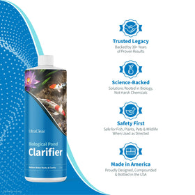 Backyard pond setup using UltraClear Clarifier for better water.