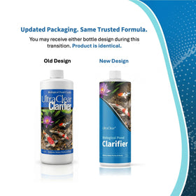 Healthy pond ecosystem with fish and plants and UltraClear Clarifier.