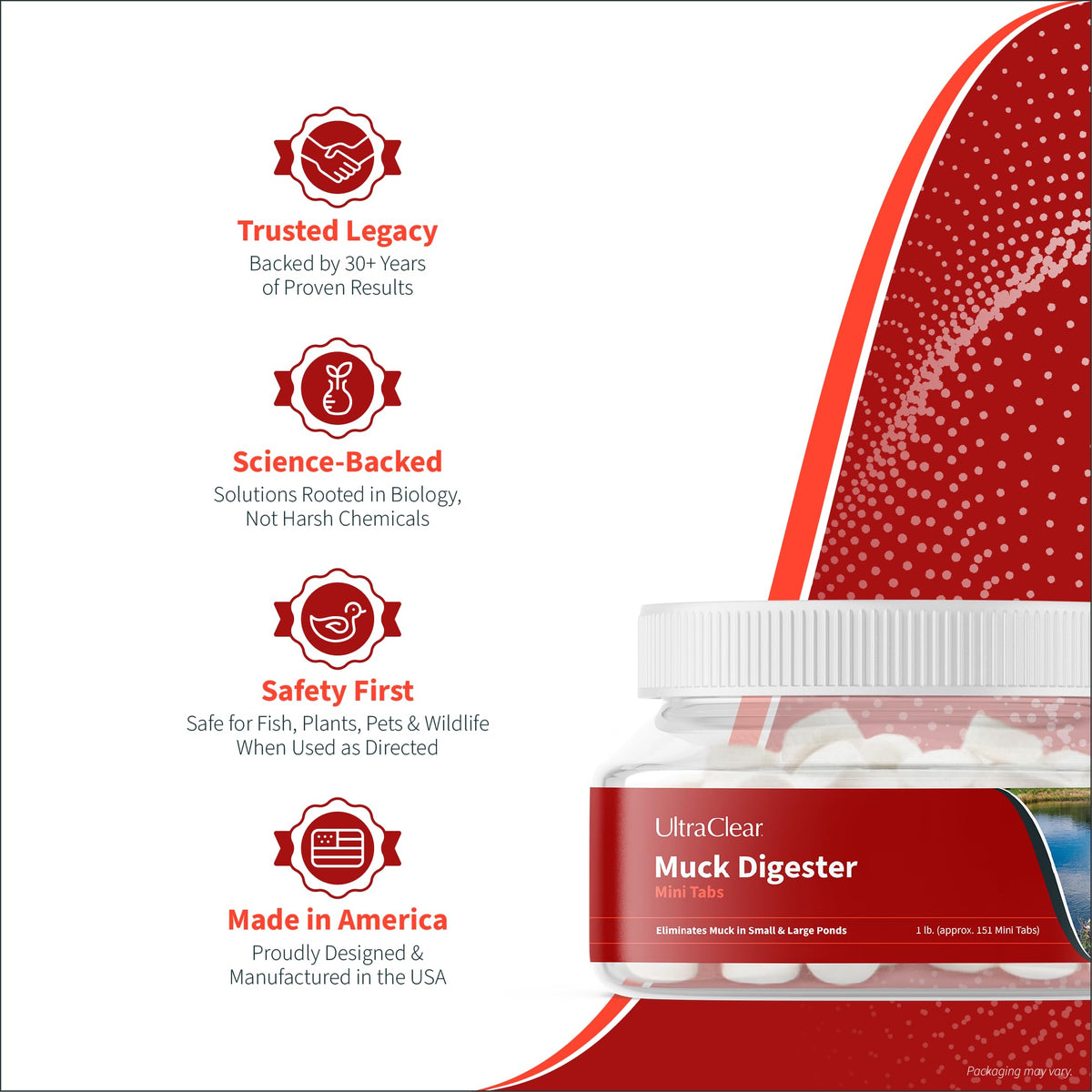 UltraClear easy dosing image emphasizes simple monthly maintenance routine.