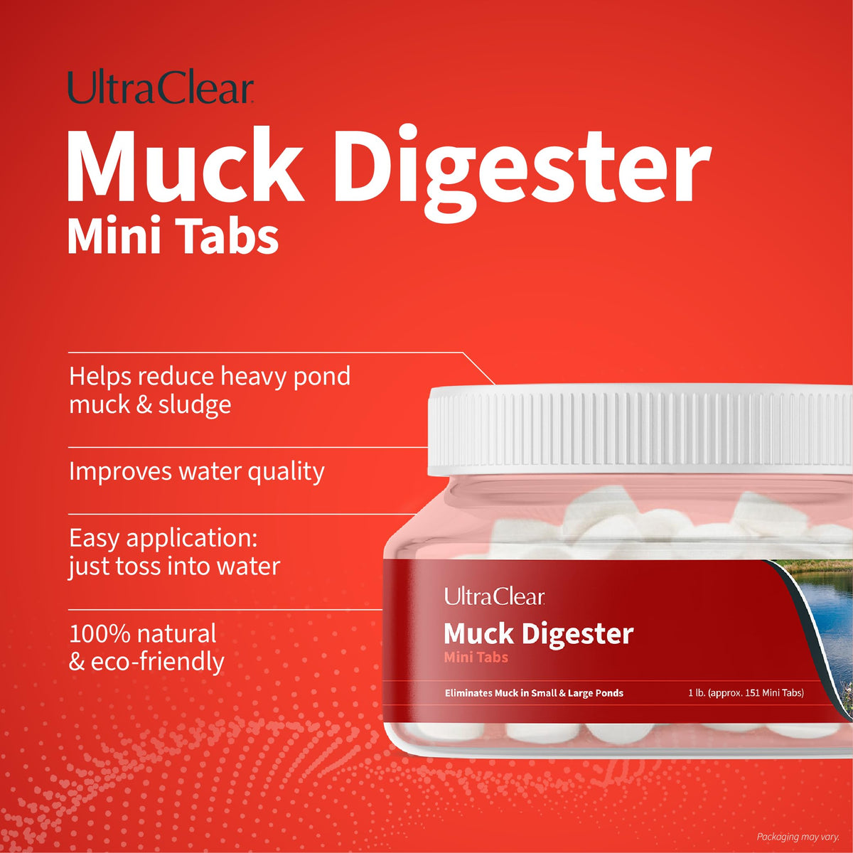 UltraClear sinking tablets demonstrate efficient bottom treatment for clearer water.