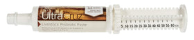 UltraCruz probiotic paste bottle supports balanced gut health in cattle and small ruminants.