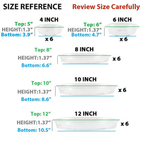 UltraOutlet clear 10-inch plant saucer provides sturdy drip protection for taller plants