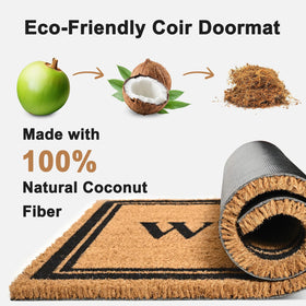 ULTSOFE coir mat measures 30 by 17 inches for versatile entryways.