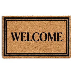 ULTSOFE coir welcome mat front door scrapes mud and debris.