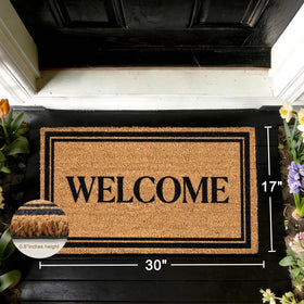 ULTSOFE coir mat pet friendly and easy to shake clean.