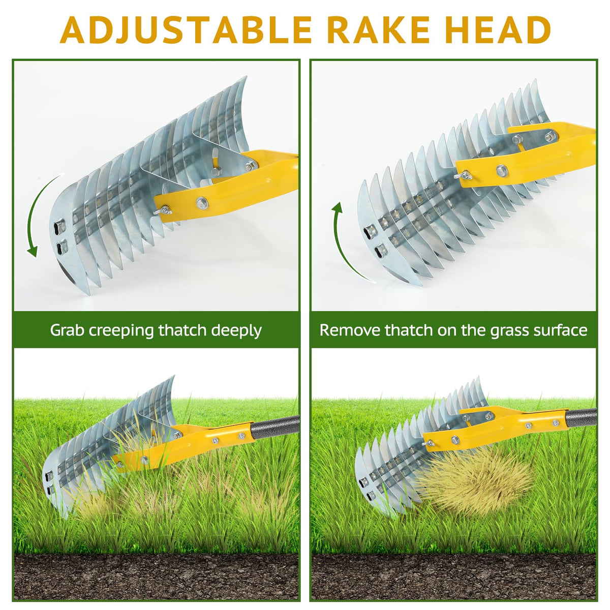 UMEMAXSO Adjustable handle provides comfortable use for gardeners of any height.