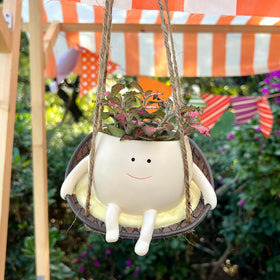 UMESONG cute face planter makes a playful gift for plant lovers.