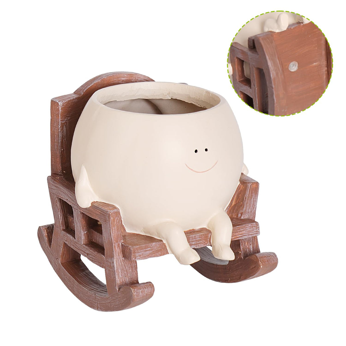 UMESONG Resin planter featuring a garden-friendly face decor for homes.