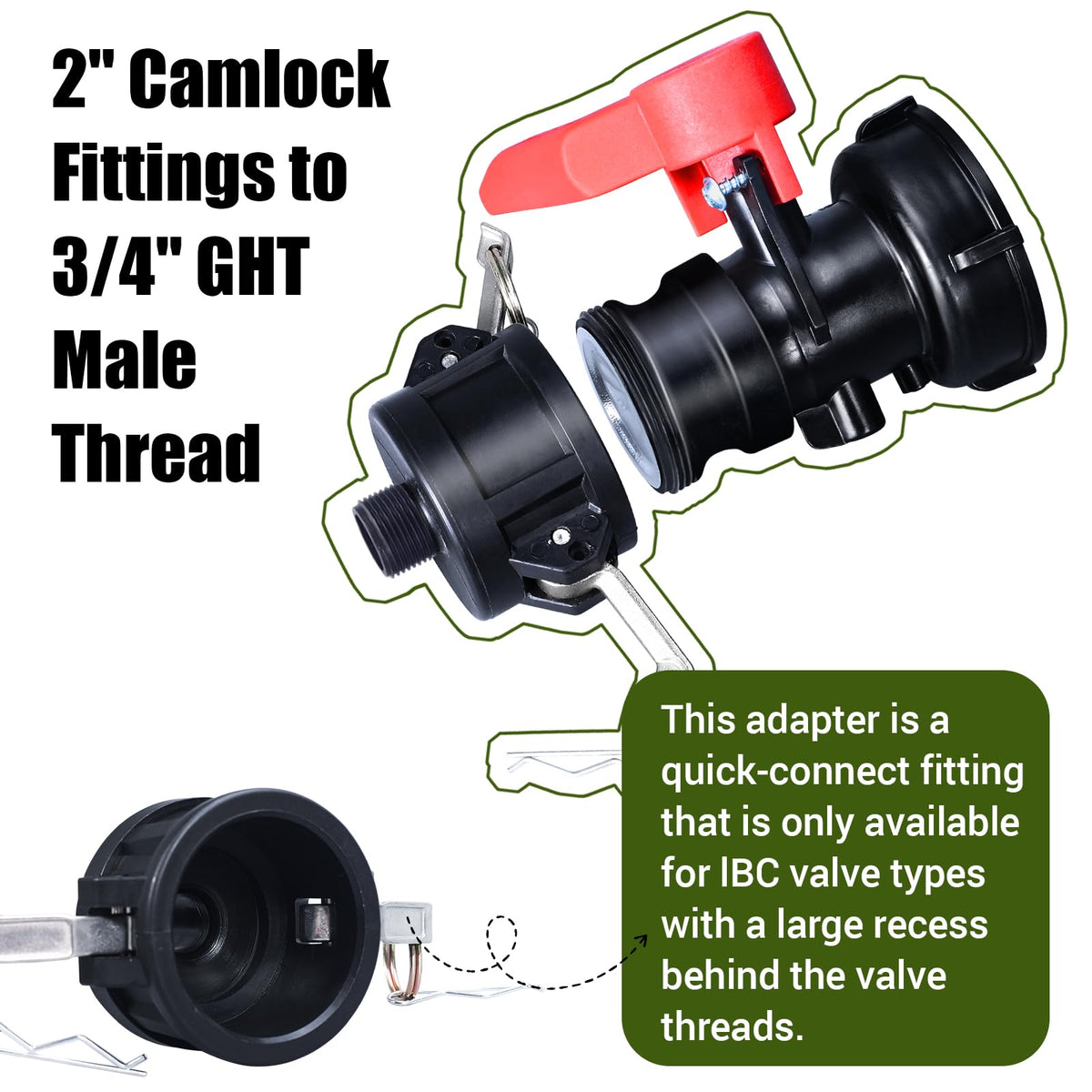 UMETASS PP tank adapter durability detail, showing robust material resisting wear