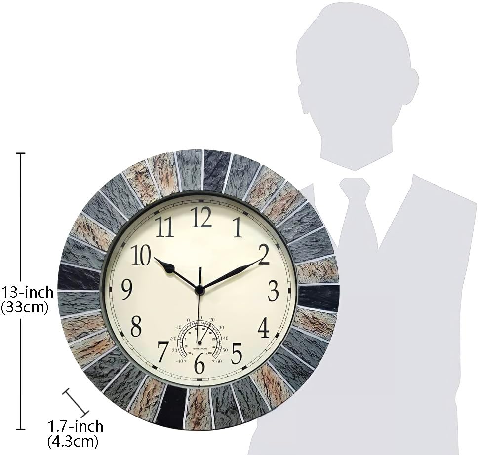 UMEXUS clock with black Arabic numerals offering easy readability