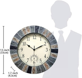 UMEXUS clock with black Arabic numerals offering easy readability