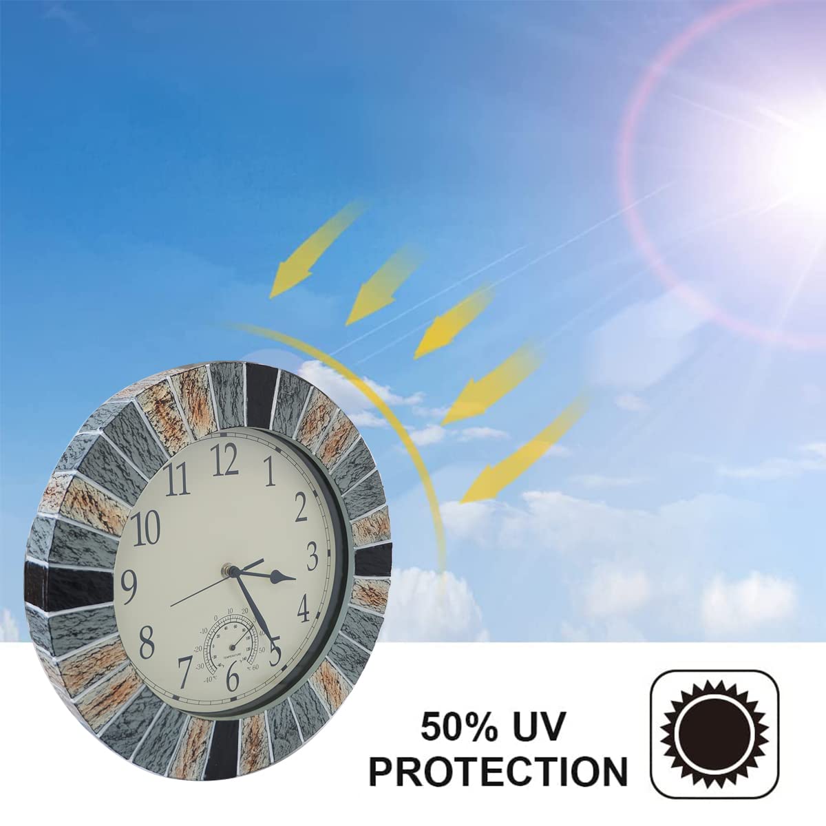 UMEXUS plastic frame and flat glass lens for simple cleaning