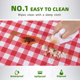UMINEUX vinyl with flannel backing offers soft feel and durable protection.