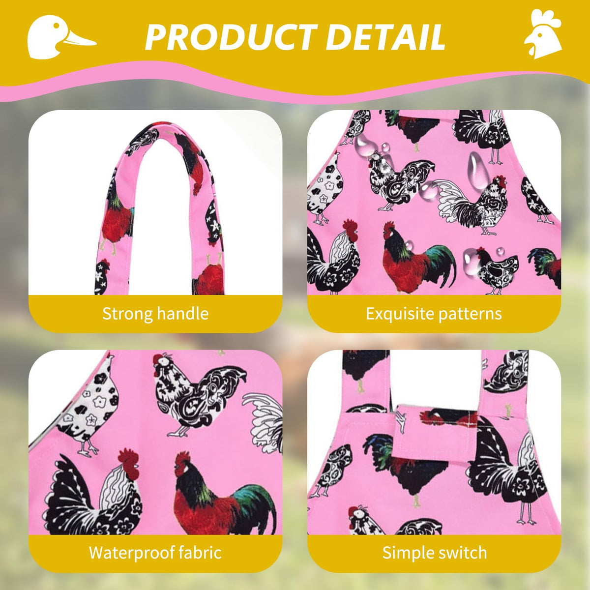 Umisun chicken carrier with waterproof interior protects during transport.