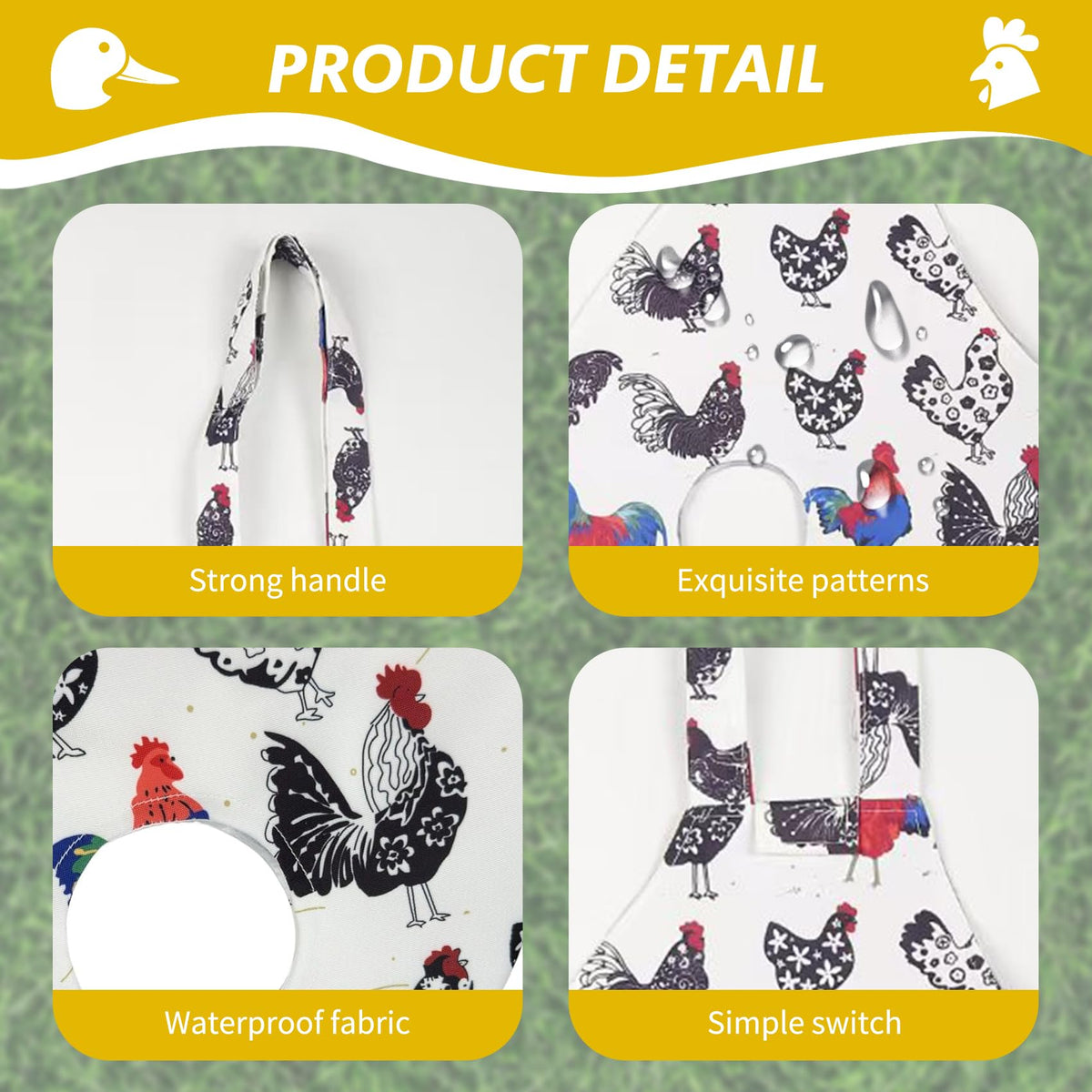 Umisun Chicken Holder Bag sized 13.5 x 13.5 inches fits most poultry.