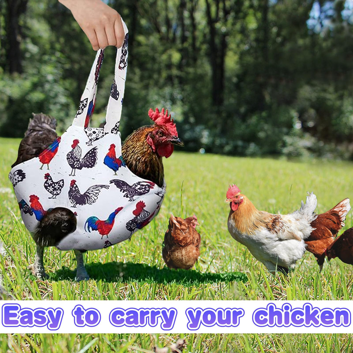 Versatile Umisun bag supports many chicken breeds and sizes for transport.