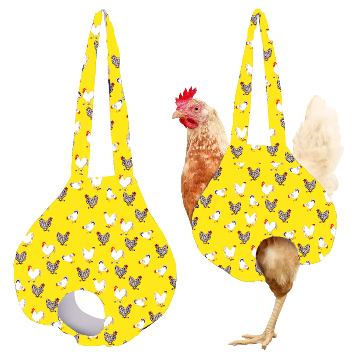 Umisun chicken holder bag with yellow handle for easy transport.