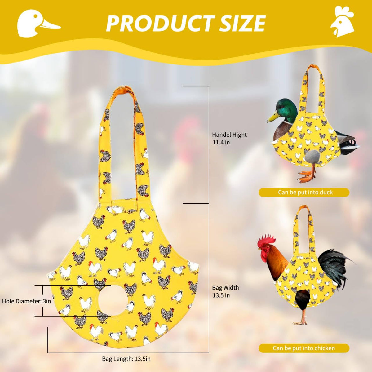 Umisun chicken medic bag with waterproof interior for clean handling.