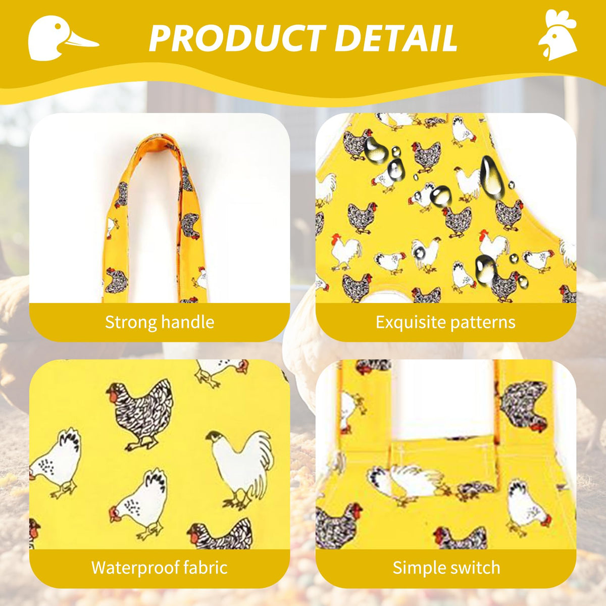 Umisun portable poultry capture bag enables fast, secure transfers.