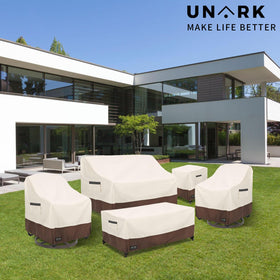 UNARK deck chair cover with air vents to reduce condensation.