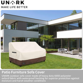 UNARK cover shows secure click-close straps for windy days