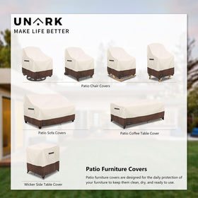 UNARK protection for swivel chairs against rain and snow year-round.