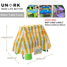 UNARK Water Table Cover folded for compact portable storage.