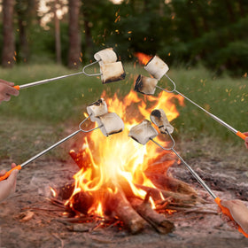 Durable stainless steel construction withstands repeated camping season use.