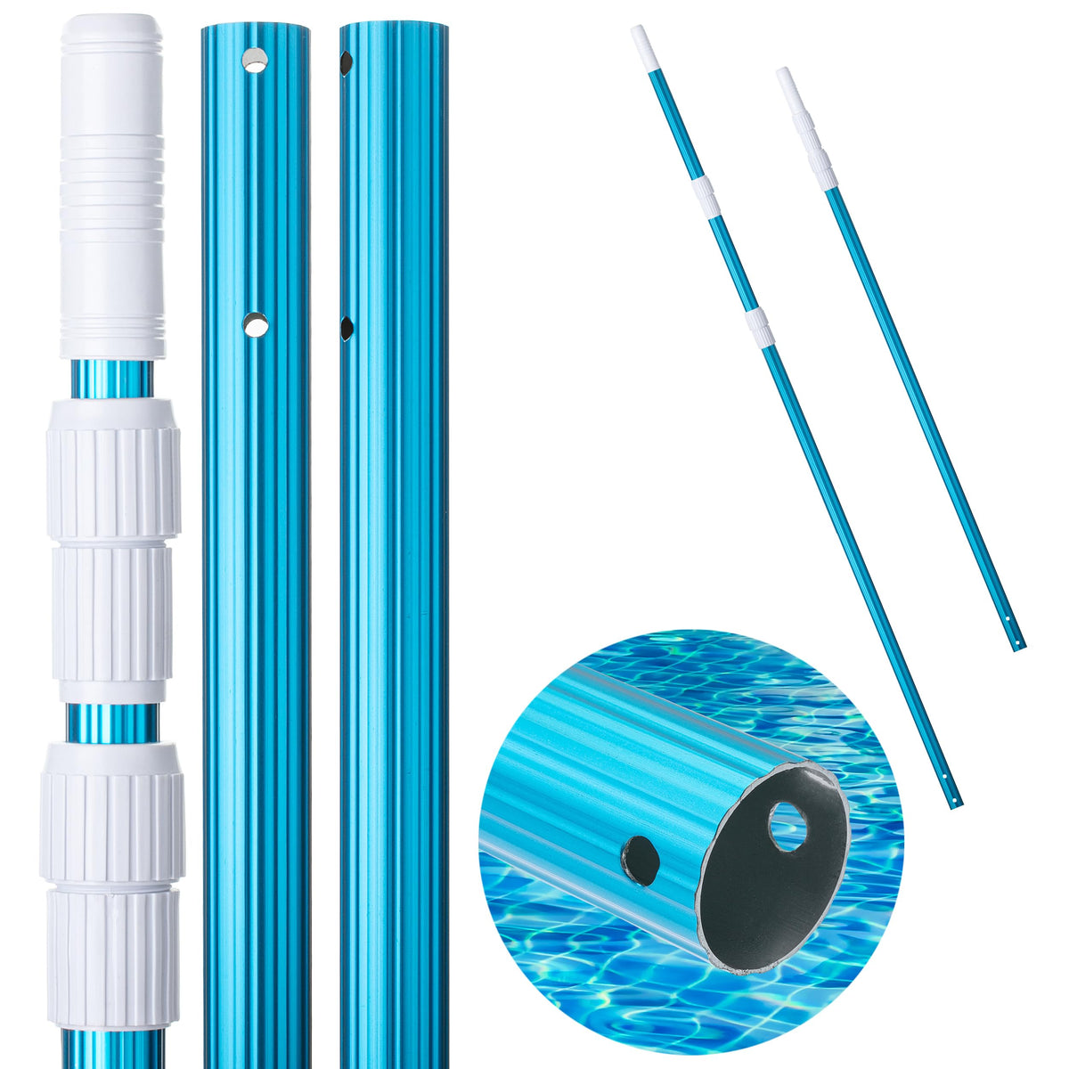 UNCO extendable 3-piece pole for flexible cleaning setups.