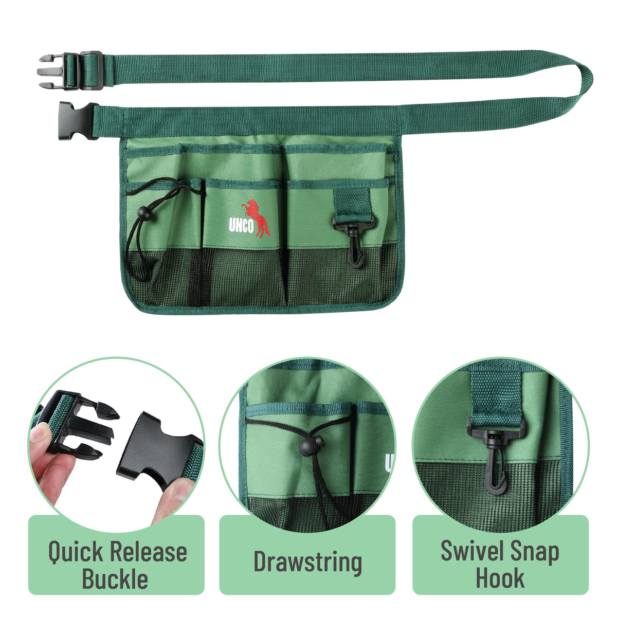 UNCO belt uses durable wear-resistant fabric for outdoor tasks