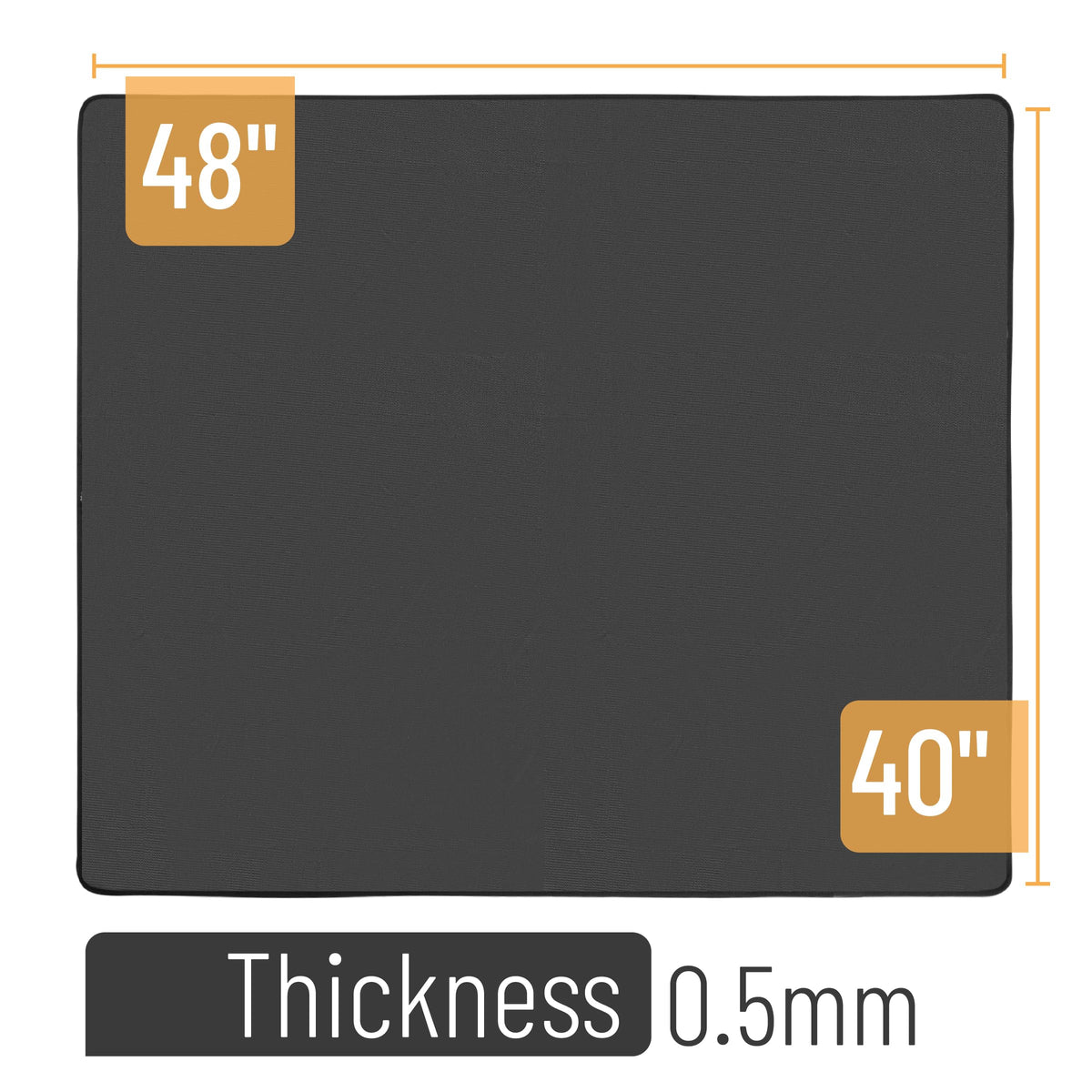 UNCO under grill mat showing a durable 3-layer design for outdoor protection