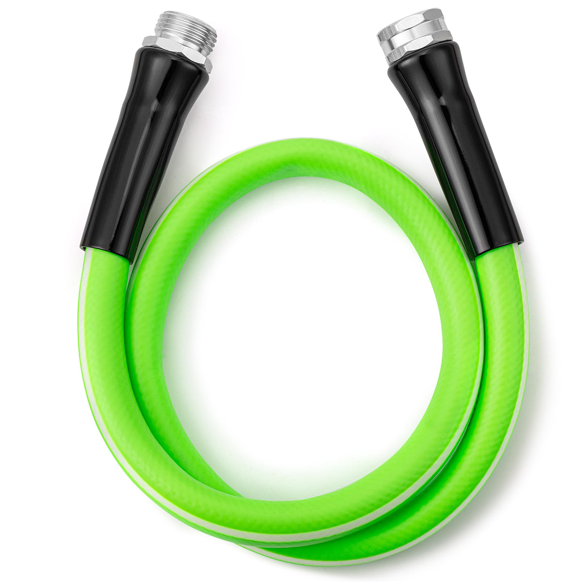UNCO hybrid leader hose connects from source to reel for smooth water flow.