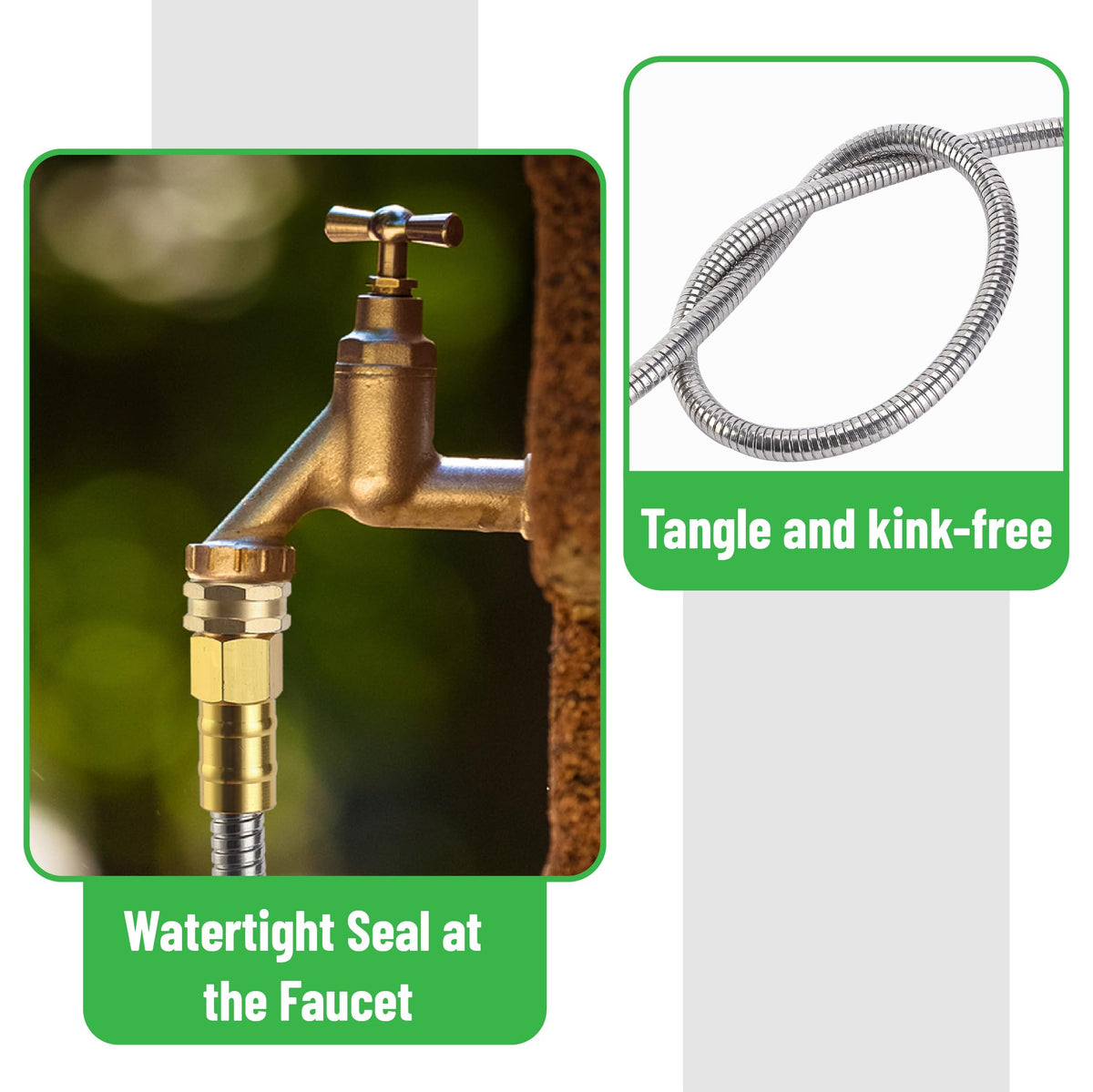 UNCO lightweight, flexible steel hose ideal for small patios and RVs