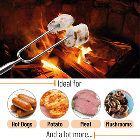Stainless steel with non-stick surface for easy cleaning after outdoor meals.