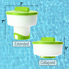 UNCO chlorine floater showing adjustable vents to tailor chlorine dispersion.