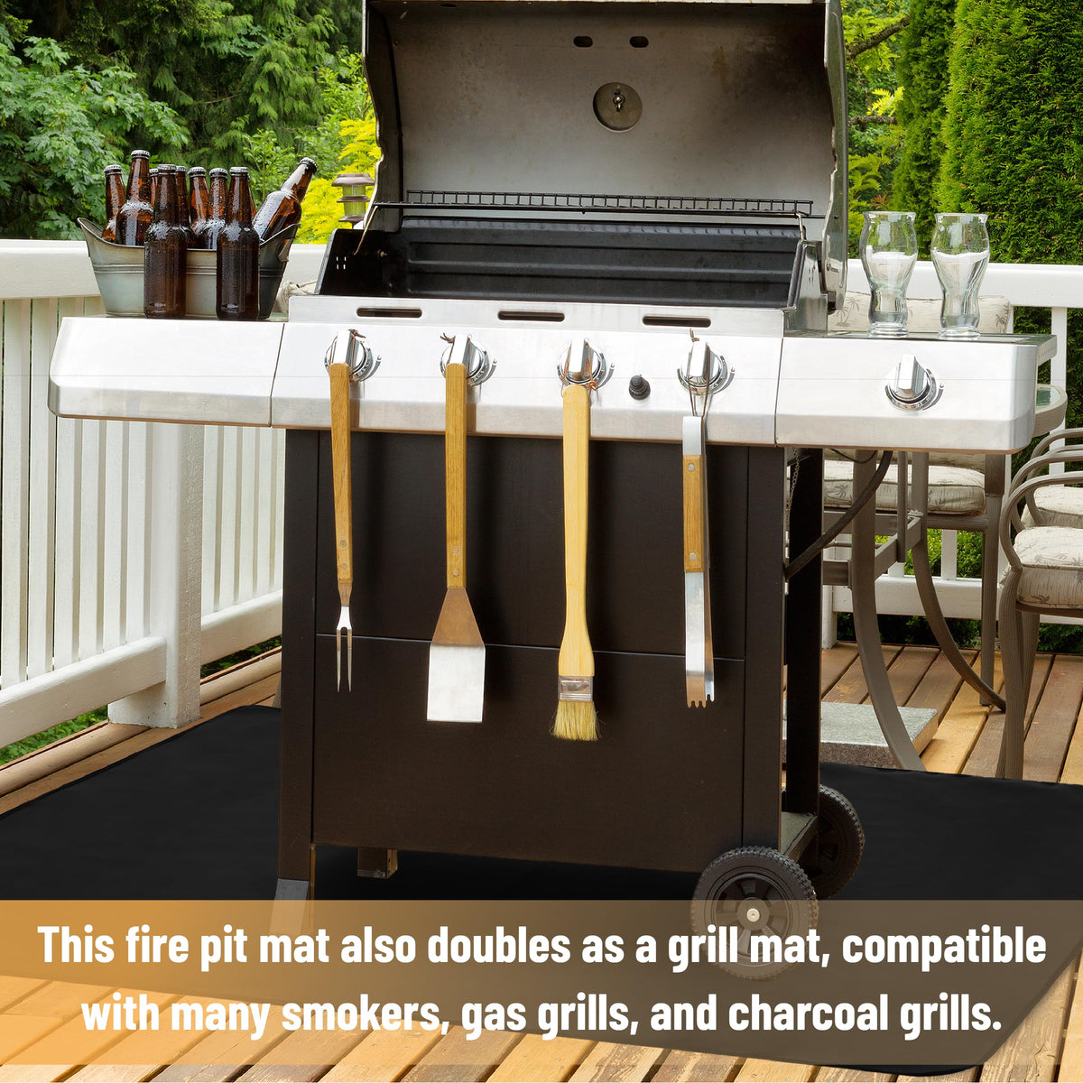 UNCO portable grill mat simplifies outdoor cleanup after grilling