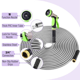 UNCO stainless hose with puncture-resistant material for rugged outdoor work