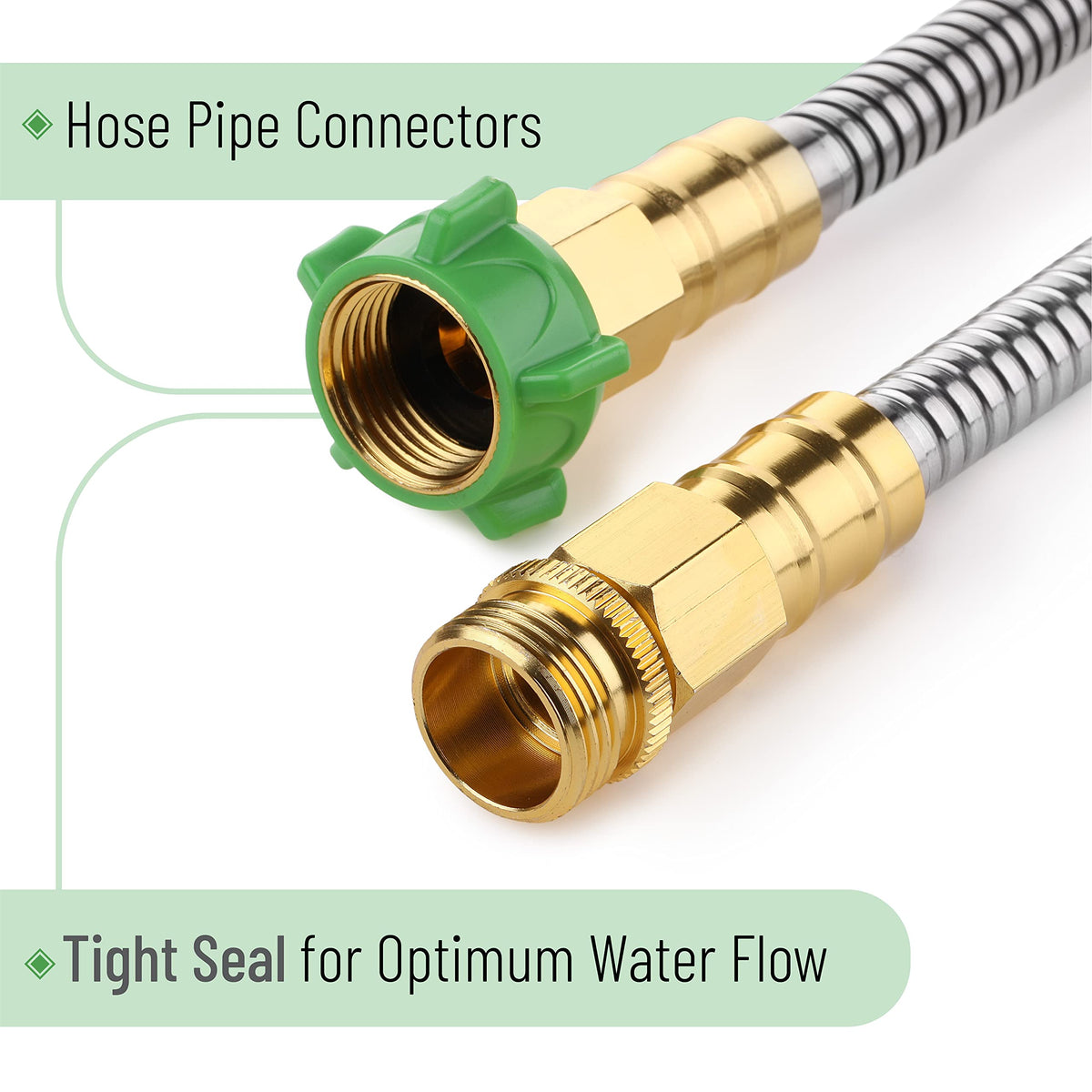 UNCO puncture-resistant metal hose in rugged outdoor use.