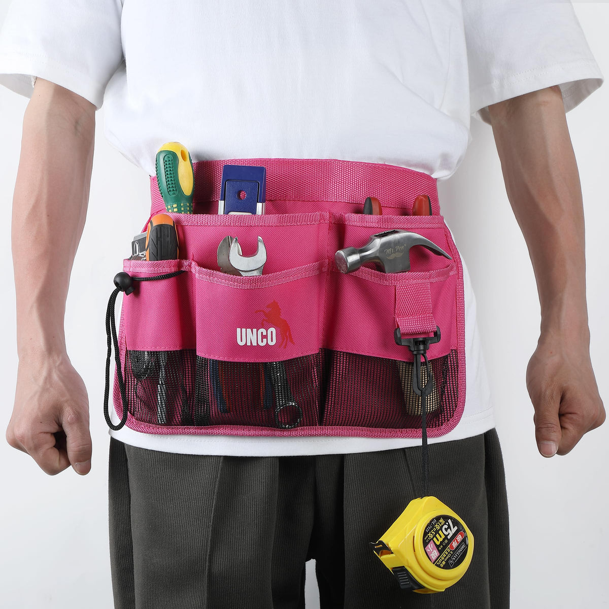 UNCO pink garden belt offers practical hands-free efficiency with seven pockets