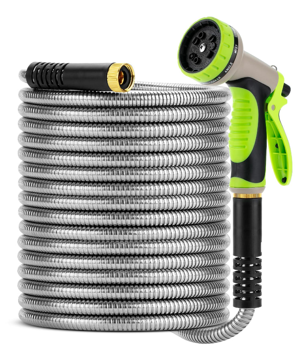 UNCO stainless steel garden hose 50ft for long reach and durability