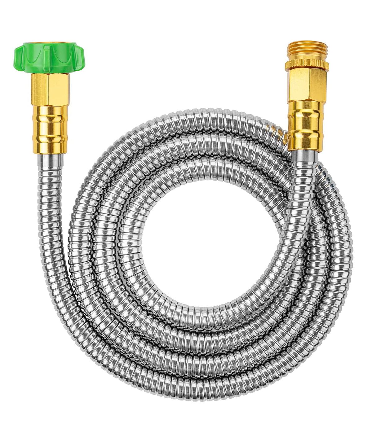 UNCO stainless steel hose 6ft kink-free design for compact spaces.
