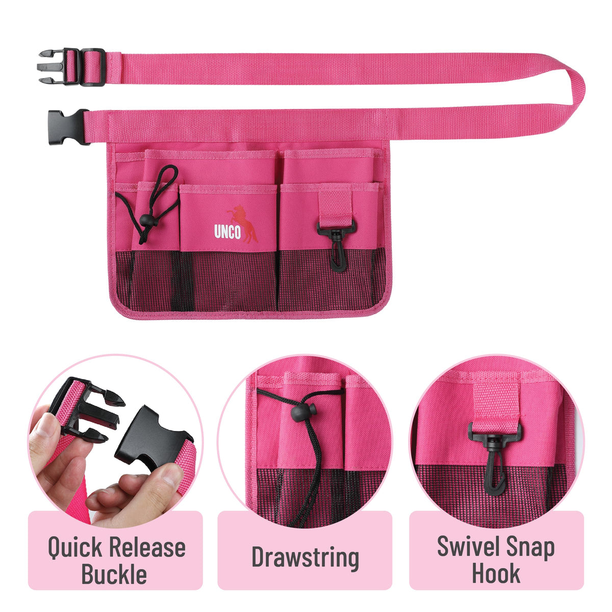 UNCO belt features wear-resistant and cut-resistant fabric for durable outdoor use