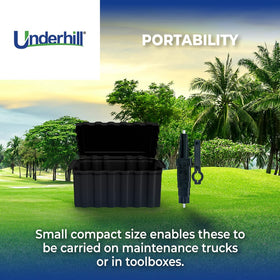 Underhill EasyOut tool in use for quick sprinkler repairs and height adjustments