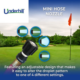 Underhill Magnum Mini jet spray setting demonstrates adjustable flow for precise watering