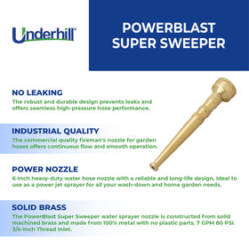 Underhill PowerBlast continuous-flow nozzle demonstrates efficient performance for driveways and walkways.