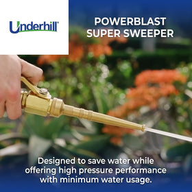 Underhill PowerBlast jet spray in action provides strong cleaning while using minimal water.