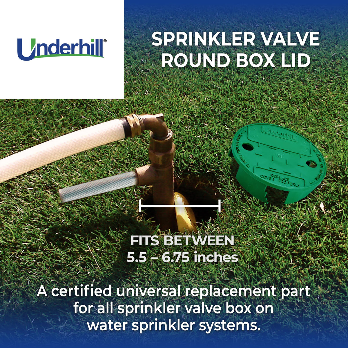 Underhill VersaLid Green installation angle highlights easy setup